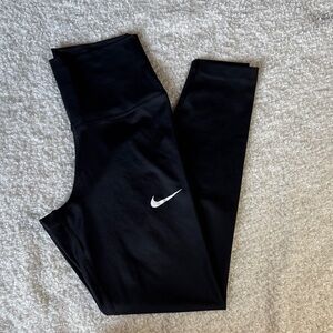 Nike Black Leggings with White Swoosh